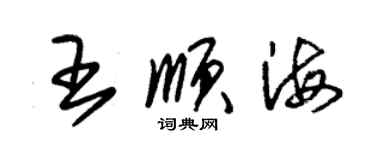 朱錫榮王順海草書個性簽名怎么寫