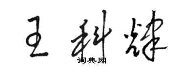 駱恆光王科輝草書個性簽名怎么寫