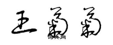 曾慶福王菊菊草書個性簽名怎么寫