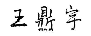 曾慶福王鼎宇行書個性簽名怎么寫