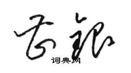 駱恆光曹銀草書個性簽名怎么寫