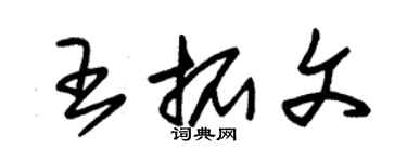 朱錫榮王拓文草書個性簽名怎么寫