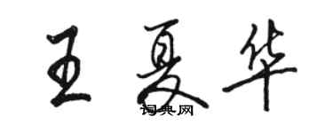 駱恆光王夏華行書個性簽名怎么寫