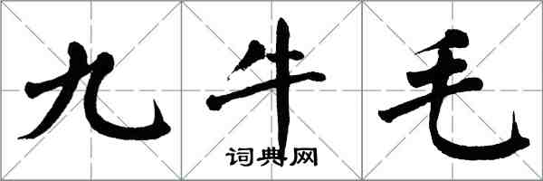 翁闓運九牛毛楷書怎么寫