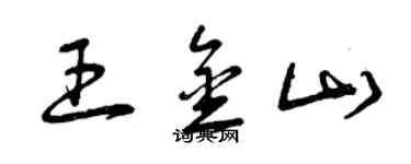 曾慶福王金山草書個性簽名怎么寫