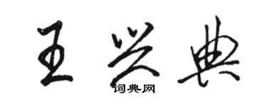 駱恆光王興典行書個性簽名怎么寫