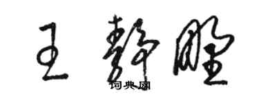 駱恆光王靜野草書個性簽名怎么寫