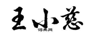 胡問遂王小慈行書個性簽名怎么寫