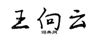 曾慶福王向雲行書個性簽名怎么寫