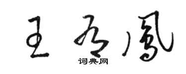 駱恆光王有鳳草書個性簽名怎么寫