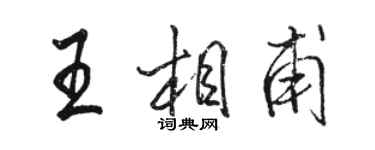 駱恆光王相甫行書個性簽名怎么寫