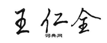 駱恆光王仁全行書個性簽名怎么寫
