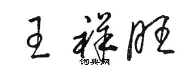 駱恆光王祥旺草書個性簽名怎么寫