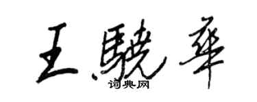 王正良王驍華行書個性簽名怎么寫