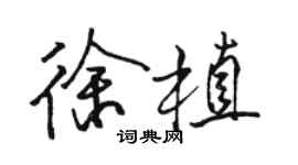 駱恆光徐植行書個性簽名怎么寫