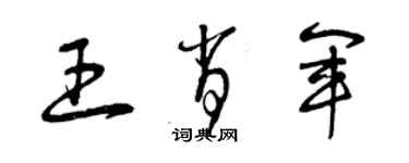 曾慶福王肖軍草書個性簽名怎么寫