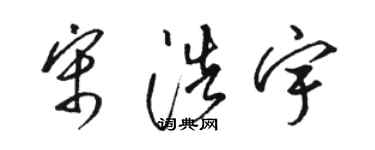 駱恆光宋浩宇草書個性簽名怎么寫