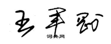 朱錫榮王軍剛草書個性簽名怎么寫