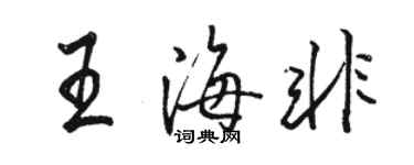 駱恆光王海非行書個性簽名怎么寫