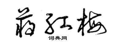 曾慶福蔣紅梅草書個性簽名怎么寫