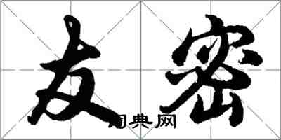 胡問遂友密行書怎么寫