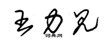 朱錫榮王力見草書個性簽名怎么寫