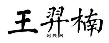 翁闓運王羿楠楷書個性簽名怎么寫