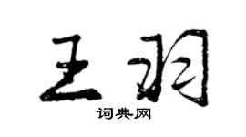 曾慶福王羽行書個性簽名怎么寫