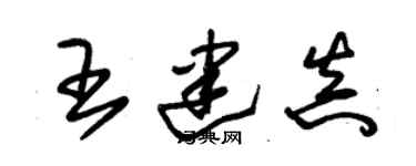 朱錫榮王建真草書個性簽名怎么寫