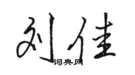 駱恆光劉佳行書個性簽名怎么寫