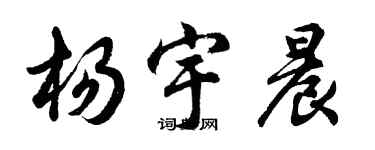 胡問遂楊宇晨行書個性簽名怎么寫