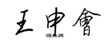 王正良王申會行書個性簽名怎么寫