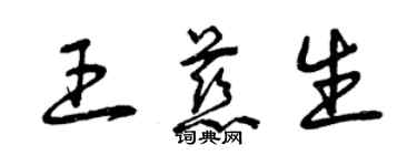 曾慶福王慈生草書個性簽名怎么寫