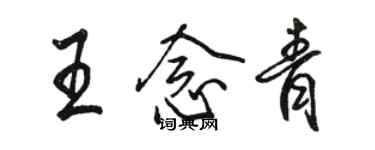 駱恆光王念青行書個性簽名怎么寫