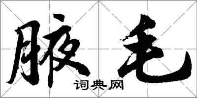 胡問遂腋毛行書怎么寫