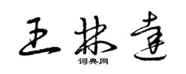 曾慶福王林達草書個性簽名怎么寫