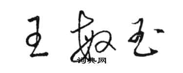 駱恆光王敏玉草書個性簽名怎么寫