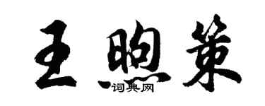 胡問遂王煦策行書個性簽名怎么寫
