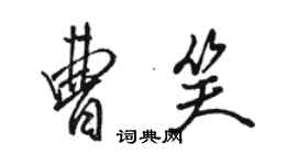 駱恆光曹笑行書個性簽名怎么寫