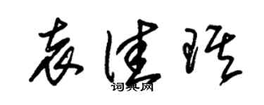 朱錫榮袁佳琪草書個性簽名怎么寫