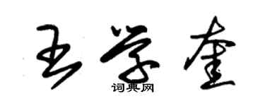 朱錫榮王學奎草書個性簽名怎么寫