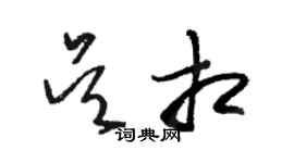 駱恆光吳相草書個性簽名怎么寫