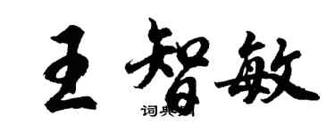 胡問遂王智敏行書個性簽名怎么寫