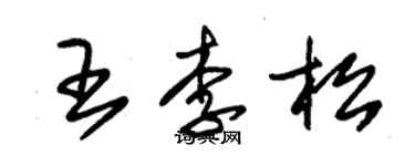 朱錫榮王李松草書個性簽名怎么寫