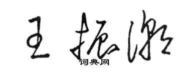 駱恆光王振潮草書個性簽名怎么寫