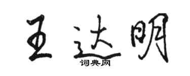 駱恆光王達明行書個性簽名怎么寫