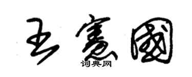 朱錫榮王憲國草書個性簽名怎么寫