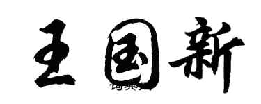 胡問遂王國新行書個性簽名怎么寫