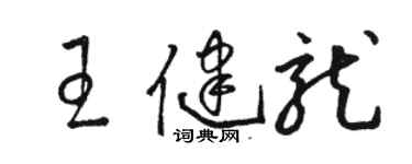 駱恆光王健龍草書個性簽名怎么寫