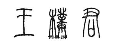 陳墨王璞君篆書個性簽名怎么寫